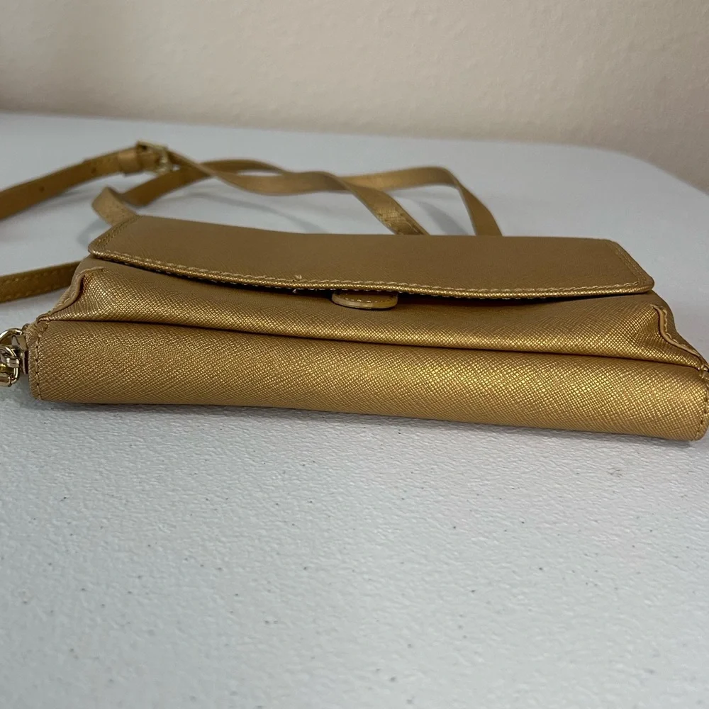HOBO Bag The Original Gold Crossbody Leather Purse